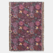 Abstract floreel patroon met vogels deken (Voorkant Verticaal)