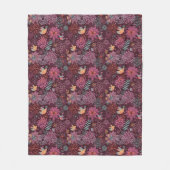 Abstract floreel patroon met vogels fleece deken (Voorkant)