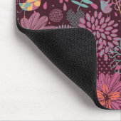 Abstract floreel patroon met vogels muismat (Hoek)