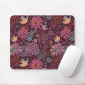 Abstract floreel patroon met vogels muismat (Met muis)