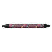 Abstract floreel patroon met vogels zwarte inkt pen (Voorkant)
