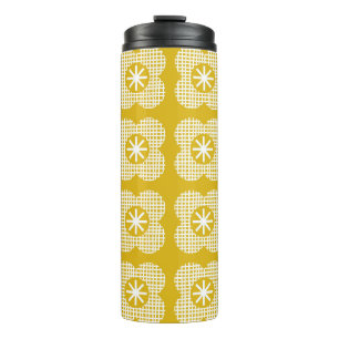 Abstract  floreel patroon. Noordse stijl. Vin Thermosbeker