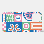 Abstract floreel patroon. Scandinavisch en Case-Mate iPhone Case (Achterkant (horizontaal))