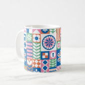 Abstract  floreel patroon. Scandinavisch en Koffiemok (Voorkant links)