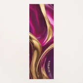 Abstract-Flow Art-Fuchsia Paarse en Gold- Yogamat (Voorkant)