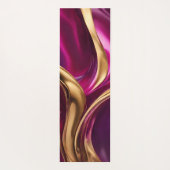 Abstract-Flow Art-Fuchsia Paarse en Gold- Yogamat (Achterkant)