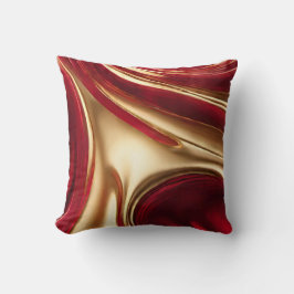 Abstract-Flow Art-Red en Gold-Christmas Home- Kussen