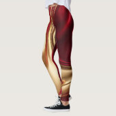 Abstract-Flow Art-Red en Gold- Leggings (Links)