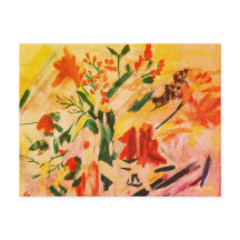 Abstract Flower Art Card