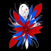 Abstract Flower Denim Jacket