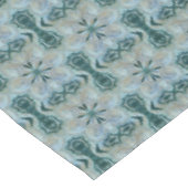 Abstract Flower Fractal Blauwgroen Wit Blauw Grijs Tafelkleed (Gekanteld)