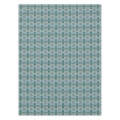 Abstract Flower Fractal Blauwgroen Wit Blauw Grijs Tafelkleed (Voorkant)