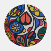 Abstract Flower Glass Ornament (Achterkant)