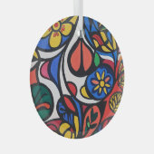 Abstract Flower Glass Ornament (Voorkant Rechts)