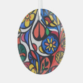 Abstract Flower Glass Ornament (Voorkant links)