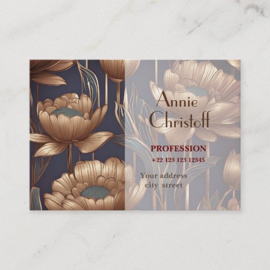 Abstract Flower Personalized visitekaartje (Voorkant)