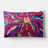 Abstract Flower Pouch-Colorful Floral Zip Bag Etui (Achterkant)