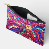 Abstract Flower Pouch-Colorful Floral Zip Bag Etui (Open)