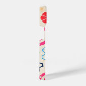 Abstract Flower Power Monogram iPhone Case Hoesje (Rechterkant)