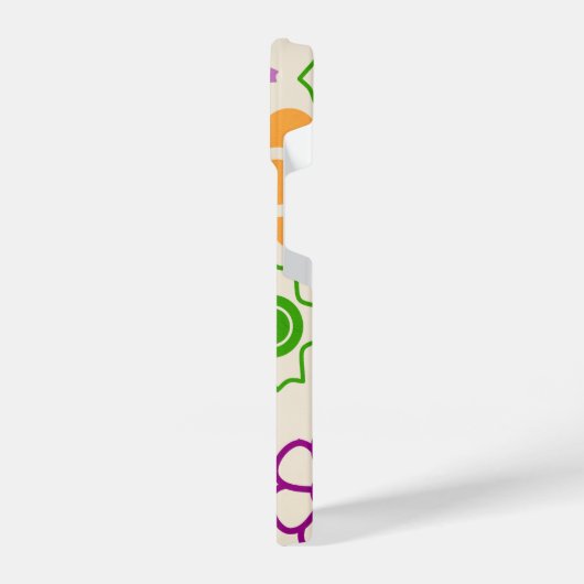 Abstract Flower Power Monogram iPhone Case iPhone Hoesje (Linkerkant)