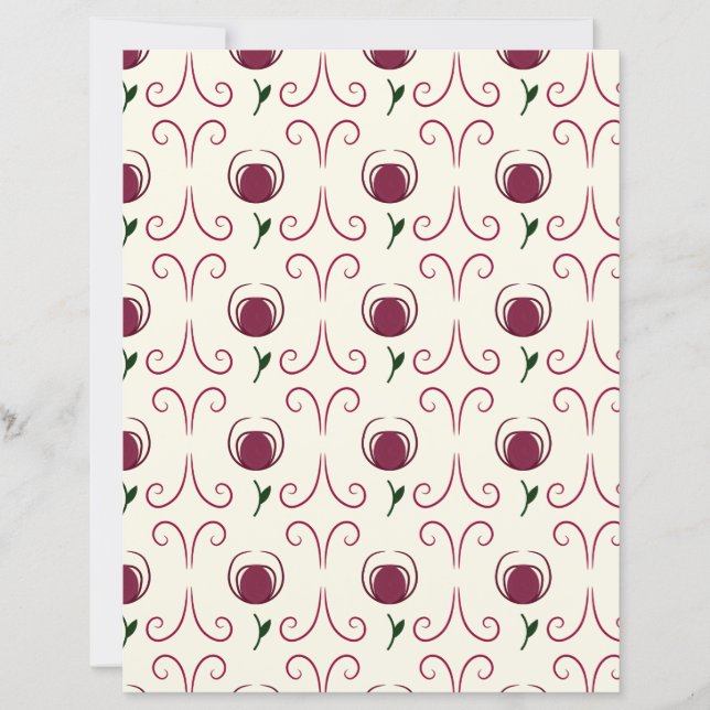 Abstract Flower Scrapbook Paper (Voorkant)