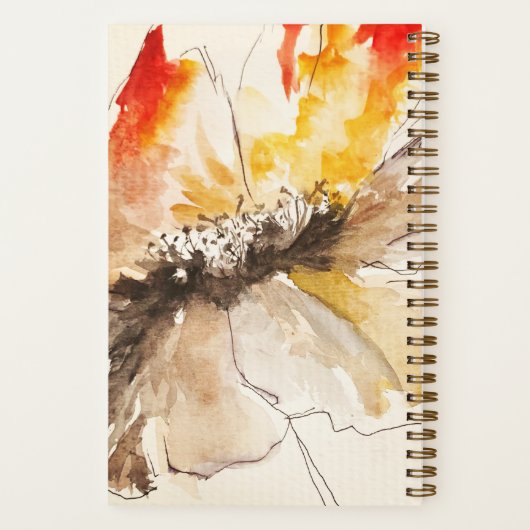 Abstract Flower Spiral Notitieboek (Achterkant)