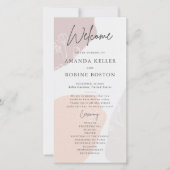 Abstract Flower Wedding Programma (Voorkant)