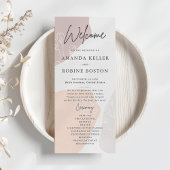 Abstract Flower Wedding Programma