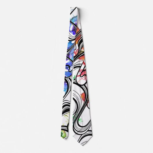 Abstract FlowerLines-Stropdas van de beperkte uitg Stropdas (Achterkant)