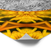 Abstract Flowers Art Lijst Creëer Uw eigen foto Poster (Hoek)