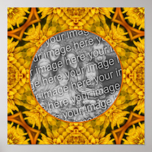 Abstract Flowers Art Lijst Creëer Uw eigen foto Poster