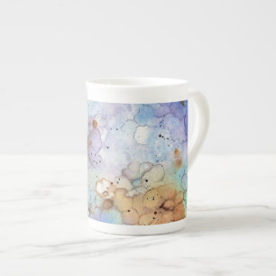 Abstract Flowers Bone China Mok