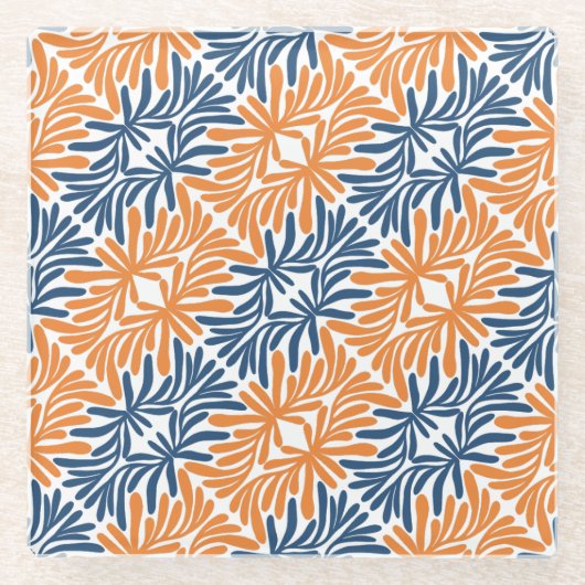 Abstract Flowers Elegance Onderzetter Glazen Onderzetter (Voorkant)