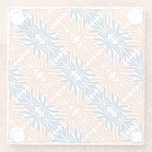 Abstract Flowers Elegance Onderzetter Glazen Onderzetter (Achterkant)