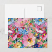 Abstract  Flowers Impressionist Postcard Briefkaart (Voorkant / Achterkant)