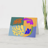 Abstract Flowers, Matisse Style Kaart (Voorkant)