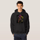 Abstract Flowers Melting Psychedelic Colors Hoodie (Voorkant volledig)