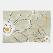 Abstract Flowers Microfiber Kitchen Towel Theedoek (Horizontaal)