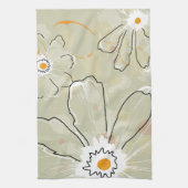 Abstract Flowers Microfiber Kitchen Towel Theedoek (Verticaal)