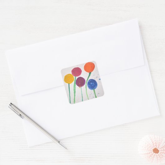 Abstract Flowers Sticker (Envelop)