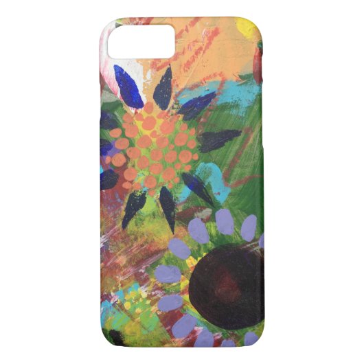 Abstract Flowers Telefoon Case (Achterkant)