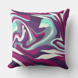 Abstract Flowing Colors Pattern Kussen