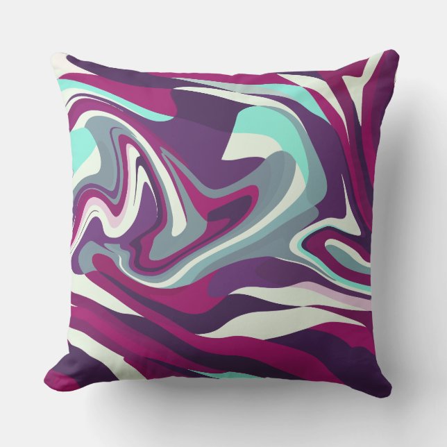 Abstract Flowing Colors Pattern Kussen (Voorkant)