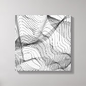Abstract Flowing Lines Wall Art – Minimal Line Art Canvas Afdruk (Voorkant)
