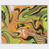 Abstract Flowing Waves of Autumn Colors Cadeaupapier (Vlak)