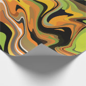 Abstract Flowing Waves of Autumn Colors Cadeaupapier (Hoek)