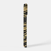 Abstract Fluid Art - Black Marble Effect iPhone 15 Case (Rechterkant)