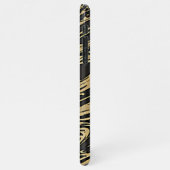 Abstract Fluid Art - Black Marble Effect iPhone Hoesje (Linkerkant)