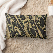 Abstract Fluid Art - Black Marble Effect Kussen (Deken)