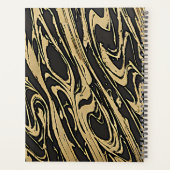 Abstract Fluid Art - Black Marble Effect Planner (Achterkant)